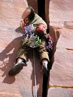 Josh leading something wide. (Category:  Rock Climbing)