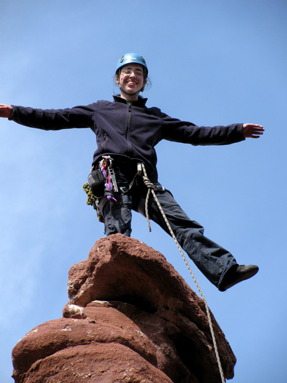 And a close-up of the pose. (Category:  Rock Climbing)