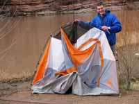 Guy and the booty tent! (Category:  Rock Climbing)