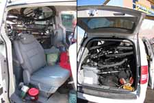 Clean bikes crammed into our van for transport to the Slickrock Trail. (Category:  Rock Climbing)