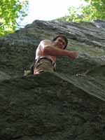 Magoogs leading Cereal Killer. (Category:  Rock Climbing)