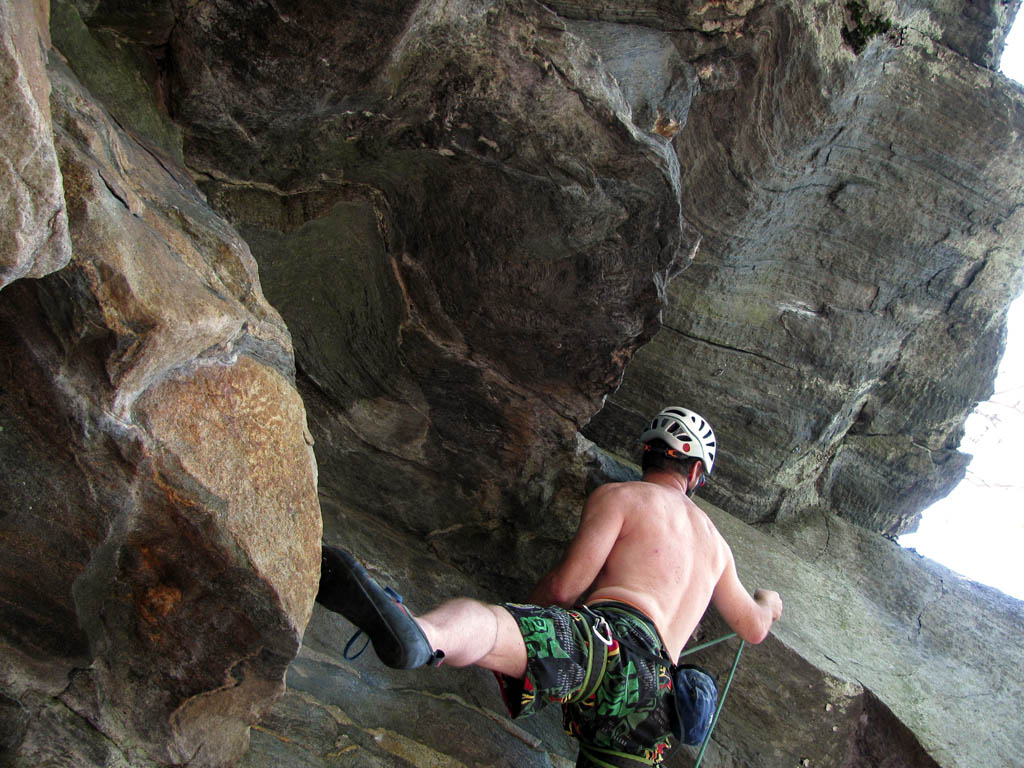 Me leading Little Demon. (Category:  Rock Climbing)