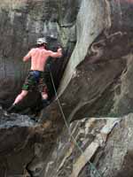 Me leading Little Demon. (Category:  Rock Climbing)