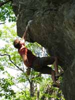 Magoogs leading Squall. (Category:  Rock Climbing)