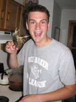 Guy and his crawfish. (Category:  Party)