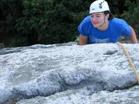 Carolyn on Arrow. (Category:  Rock Climbing)