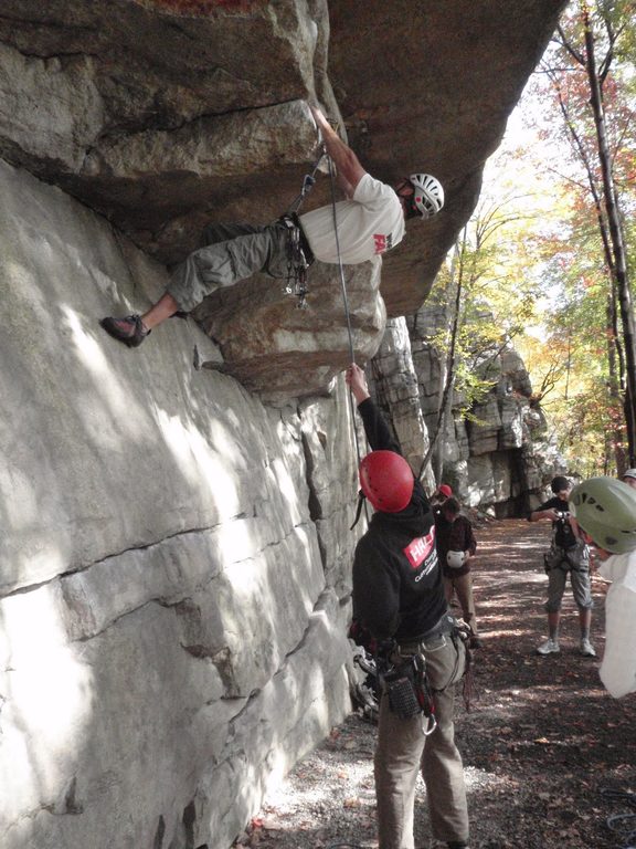 I led up the start of Doug's Roof to build some anchors for rescue practice. (Category:  Rock Climbing)