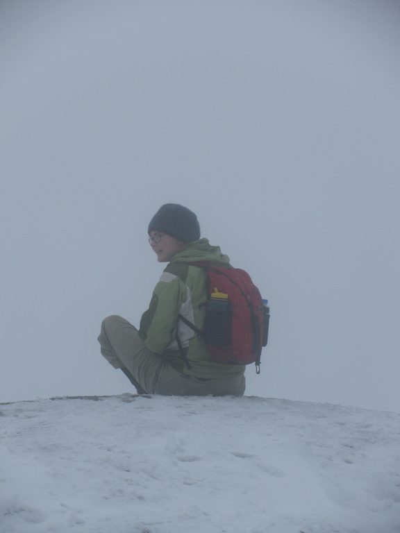 At the top of the mountain I was lucky to get a quick shot of this mysterious vertebrate. (Category:  Hiking)