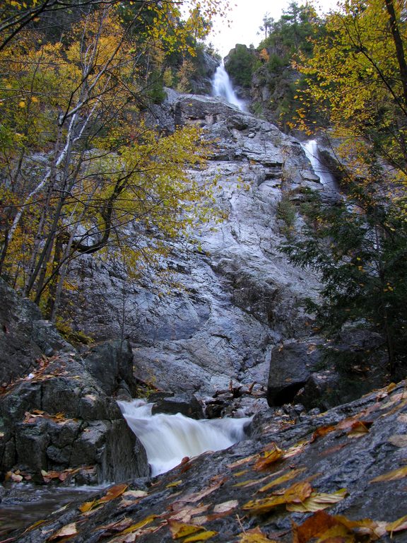 Roaring Brook Falls from the base. (Category:  Hiking)