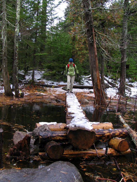 Crossing Giant's Washbowl. (Category:  Hiking)