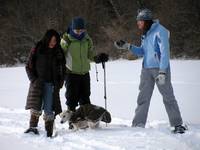 Catherine, Emily, Carolyn (Category:  Snowshoeing)