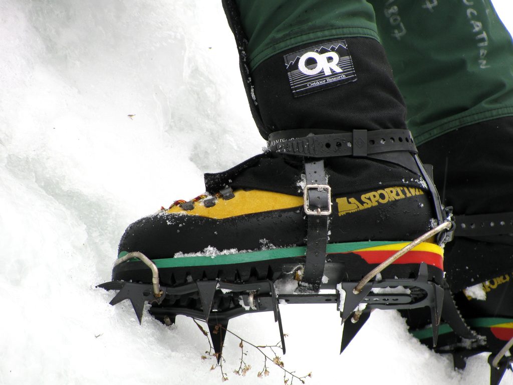 Emily's BD Sabretooth crampons and La Sportiva boots. (Category:  Ice Climbing)