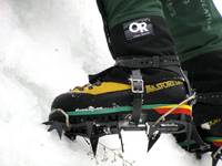 Emily's BD Sabretooth crampons and La Sportiva boots. (Category:  Ice Climbing)