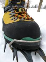 Crampons and boots. (Category:  Ice Climbing)