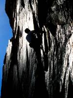 Jack leading Topless Twins. (Category:  Rock Climbing)