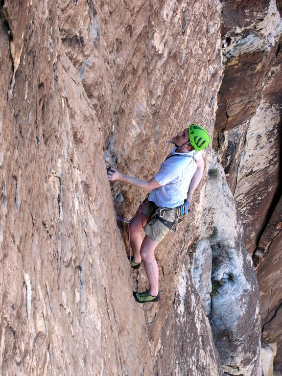 Graham leading Sour Mash. (Category:  Rock Climbing)