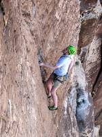 Graham leading Sour Mash. (Category:  Rock Climbing)