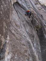 Aramy leading Roy Rogers. (Category:  Rock Climbing)