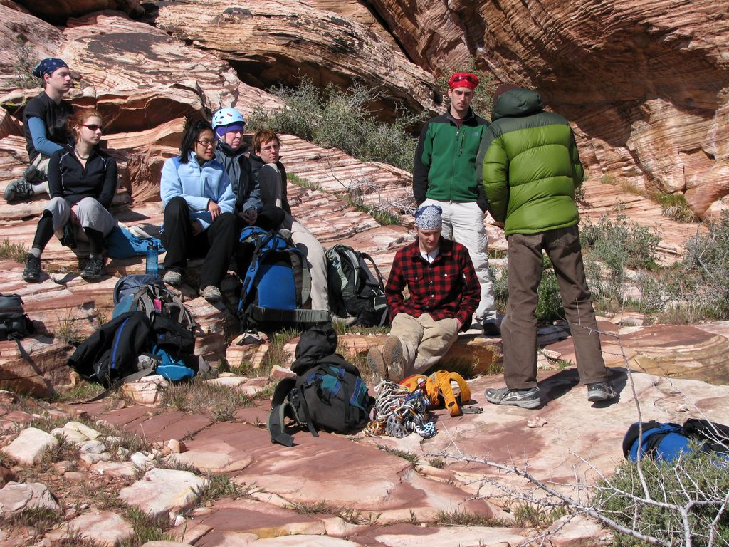 Anchor building lessons. (Category:  Rock Climbing)