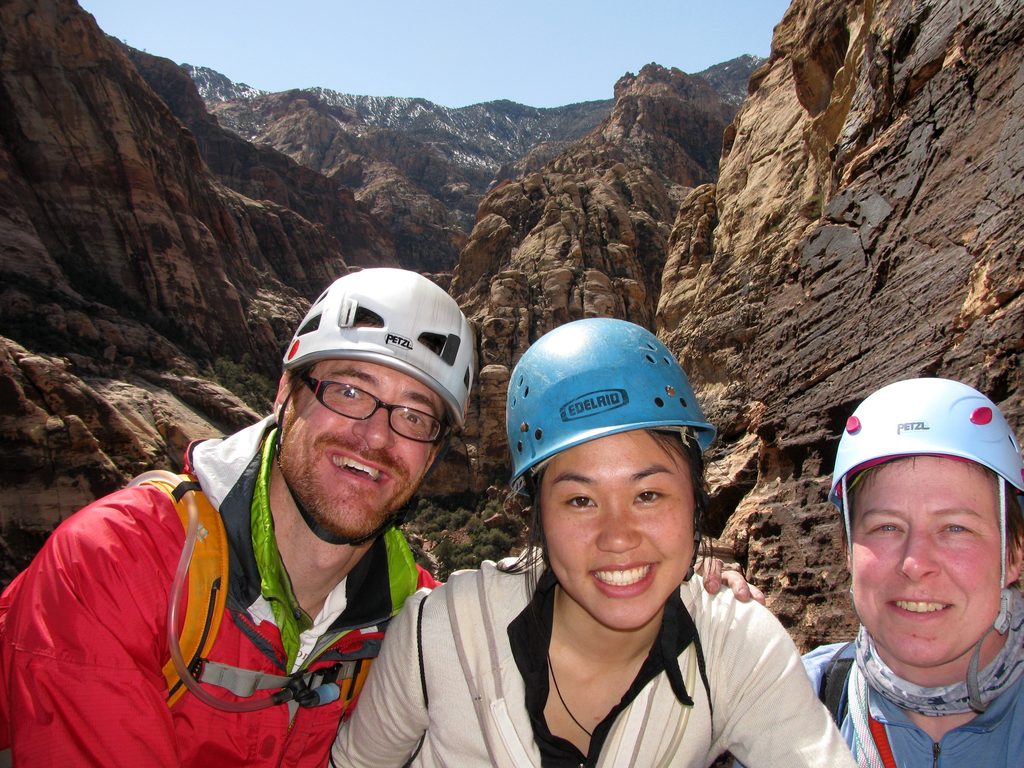 The three of us at the top of Cat In The Hat. (Category:  Rock Climbing)