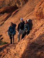 Michelle, Heidi and Madeline enjoying the beautiful colors. (Category:  Rock Climbing)