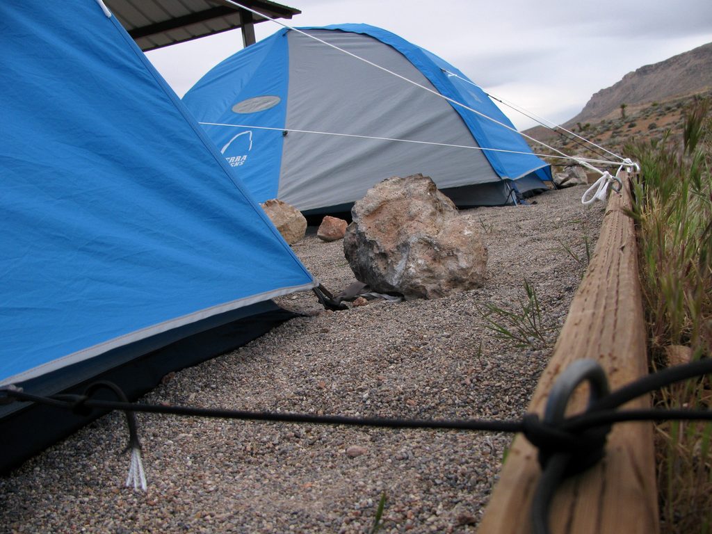 Even so, Josh's tent ripped. (Category:  Rock Climbing)