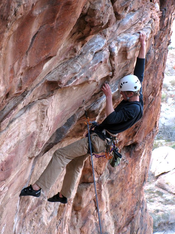 Ryan on Drilling Miss Daisy. (Category:  Rock Climbing)