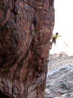 Aramy on Drilling Miss Daisy. (Category:  Rock Climbing)