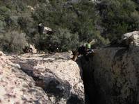 Josh leading Go Ahead And Jump. (Category:  Rock Climbing)