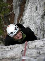 Emily in the big corner on Westward Ha. (Category:  Rock Climbing)