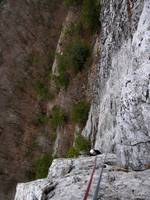 Emily in the big corner on Westward Ha. (Category:  Rock Climbing)