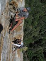 Dan and Allison on the East Buttress of Middle Cathedral. (Category:  Rock Climbing, Tree Climbing)