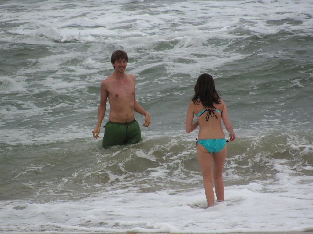 Lars and Jen at the beach. (Category:  Rock Climbing, Tree Climbing)