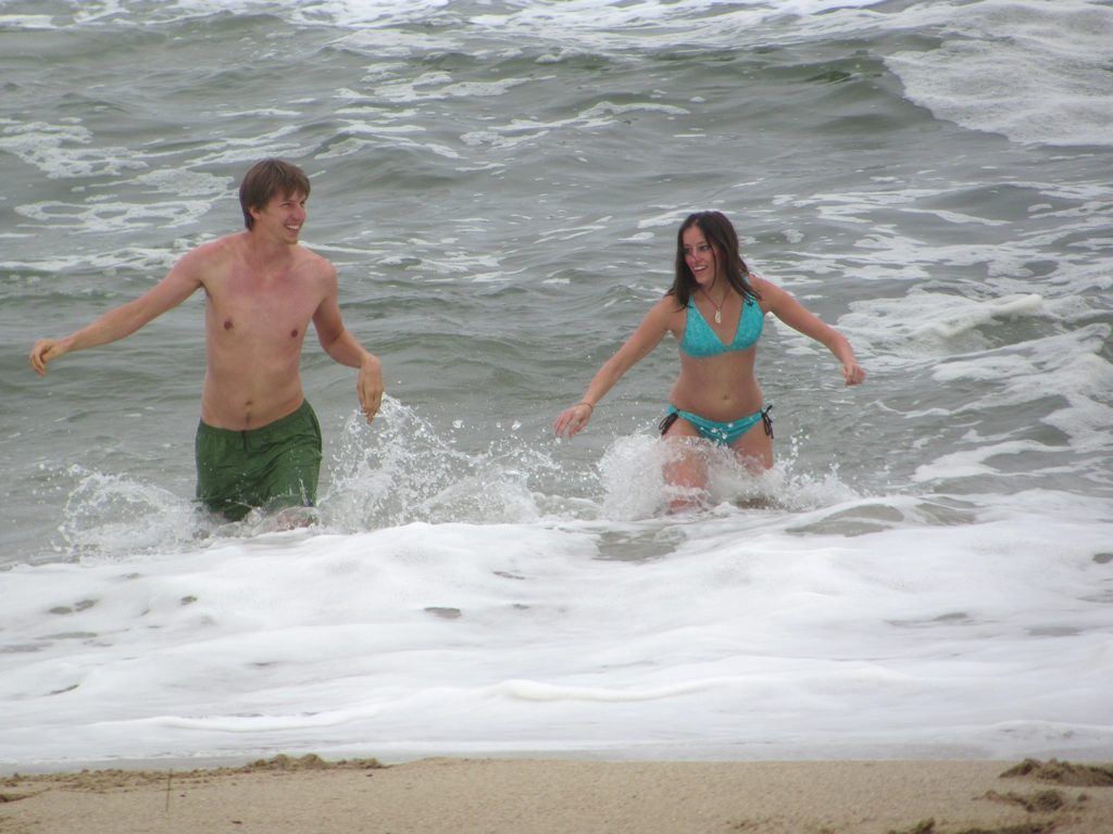 Lars and Jen at the beach. (Category:  Rock Climbing, Tree Climbing)