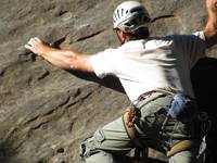 Leading Falls Route. (Category:  Rock Climbing, Tree Climbing)