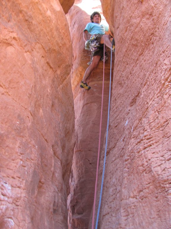 John leading pitch 4 of The Mace. (Category:  Rock Climbing, Tree Climbing)