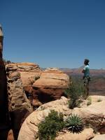 John on top of The Mace. (Category:  Rock Climbing, Tree Climbing)