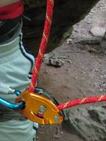 Guy's new grigri.  My new rope. (Category:  Rock Climbing, Tree Climbing)