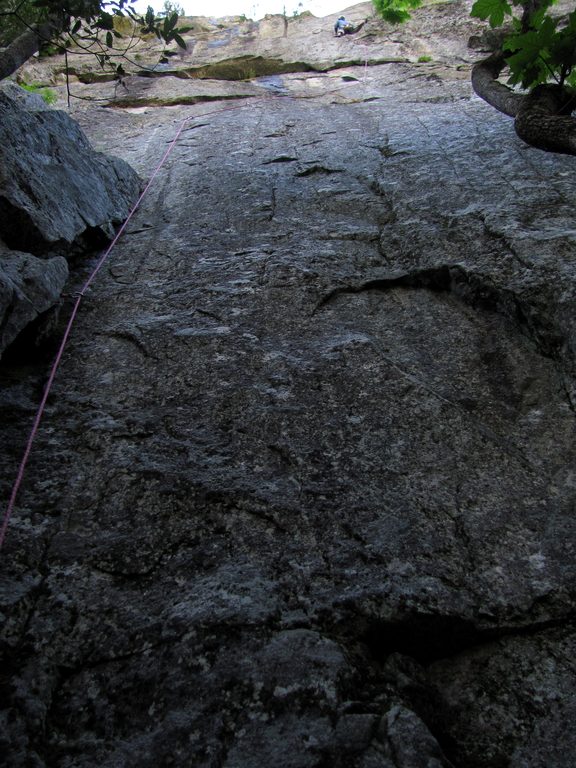 Josh linking p1 and p2 of The Great Escape. (Category:  Rock Climbing, Tree Climbing)