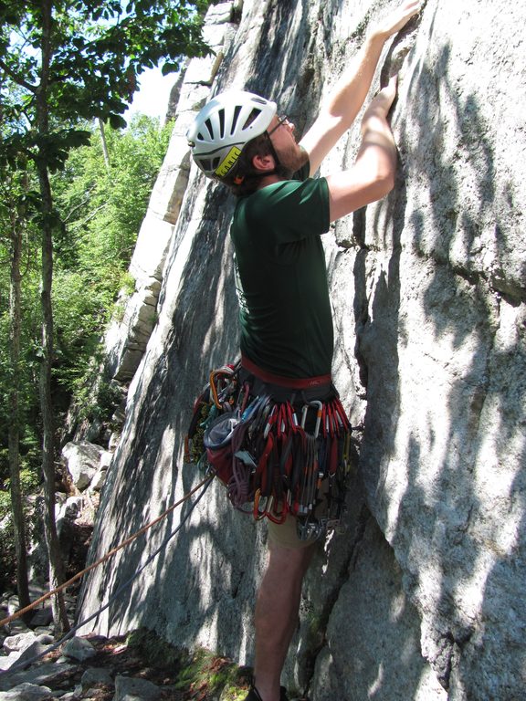 Zupes leading Absurdland. (Category:  Rock Climbing)