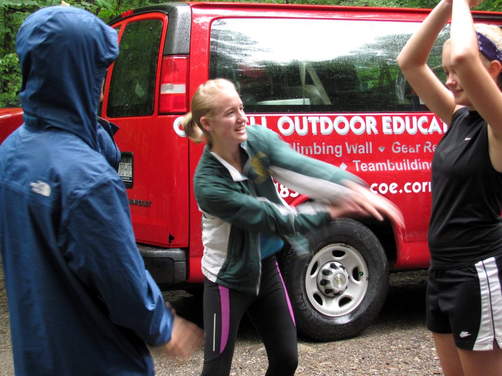 Karen and Torrey playing Wah. (Category:  Rock Climbing)