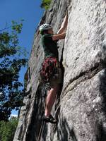 Zupes leading Absurdland. (Category:  Rock Climbing)
