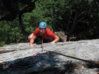 Alex following Absurdland. (Category:  Rock Climbing)