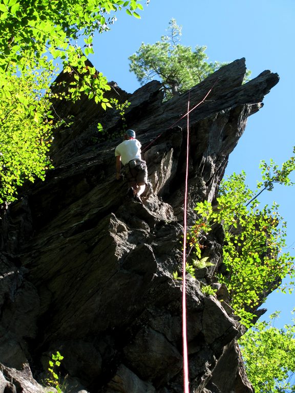 Emily following Jolt (Category:  Rock Climbing)