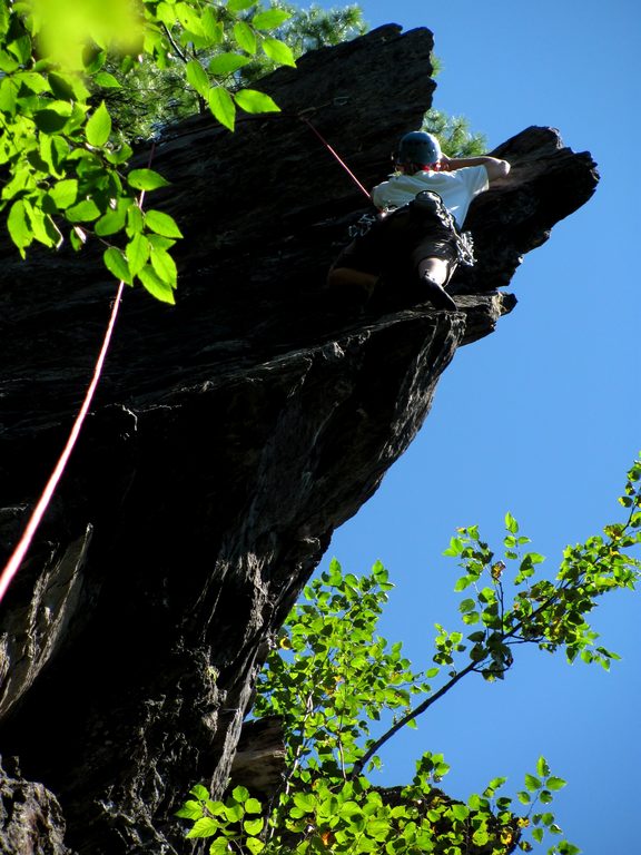 Emily following Jolt (Category:  Rock Climbing)