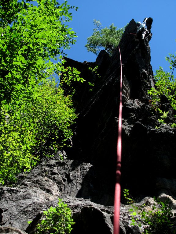 Emily following Jolt (Category:  Rock Climbing)