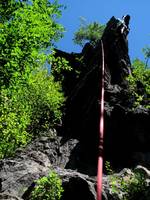 Emily following Jolt (Category:  Rock Climbing)