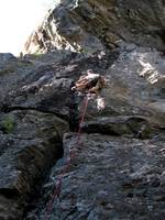 Emily leading Cold Feet (Category:  Rock Climbing)