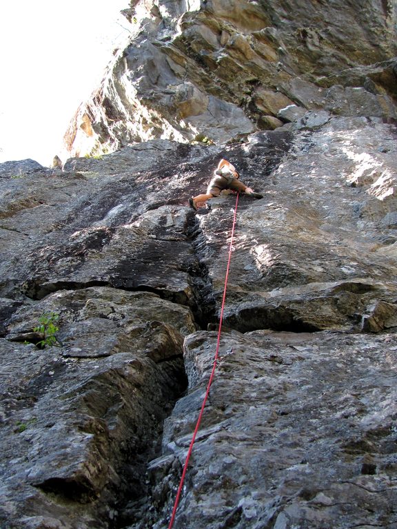 Emily leading Cold Feet (Category:  Rock Climbing)