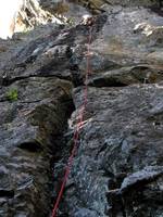 Emily leading Cold Feet (Category:  Rock Climbing)
